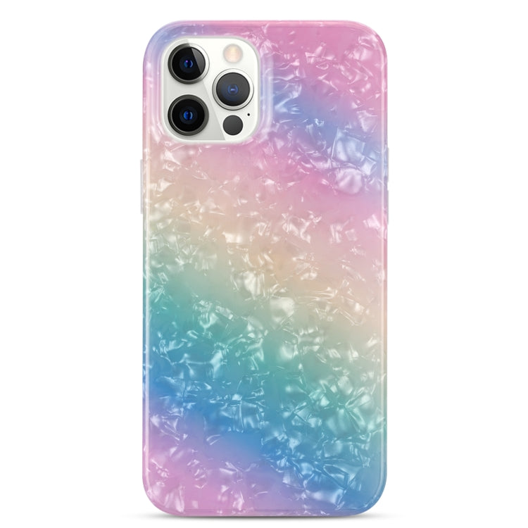 For iPhone 12 / 12 Pro Gradient Color Shell Texture IMD TPU Shockproof Case