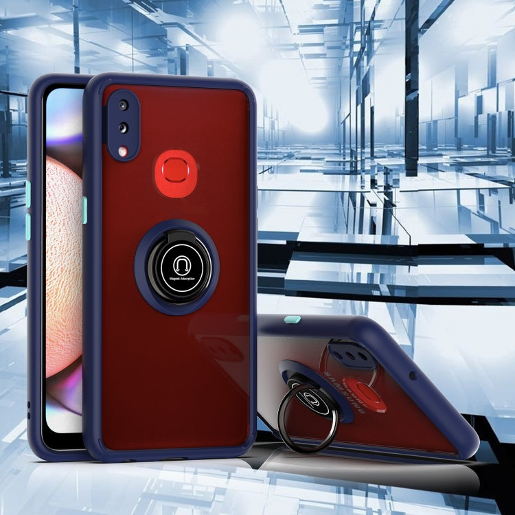 For Samsung Galaxy A10s Q Shadow 1 Series TPU + PC Protective Case with 360 Degrees Rotate Ring Holder