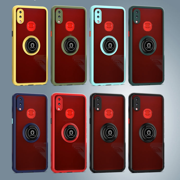 For Samsung Galaxy A10s Q Shadow 1 Series TPU + PC Protective Case with 360 Degrees Rotate Ring Holder