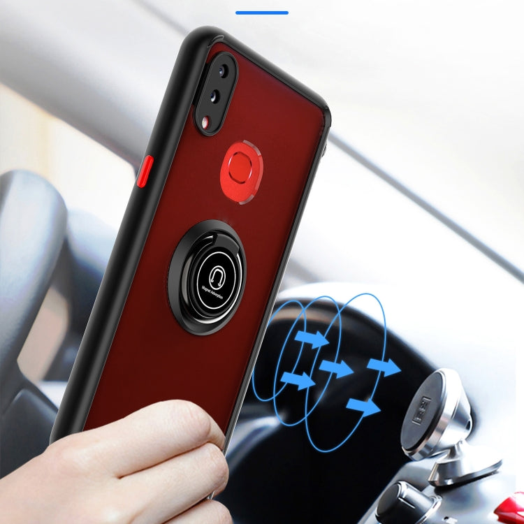 For Samsung Galaxy A10s Q Shadow 1 Series TPU + PC Protective Case with 360 Degrees Rotate Ring Holder