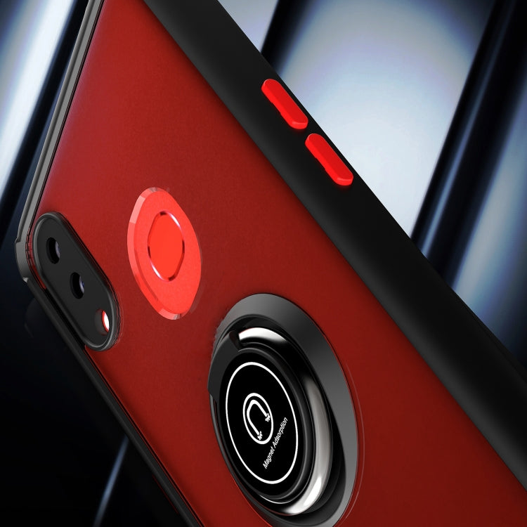 For Samsung Galaxy A10s Q Shadow 1 Series TPU + PC Protective Case with 360 Degrees Rotate Ring Holder