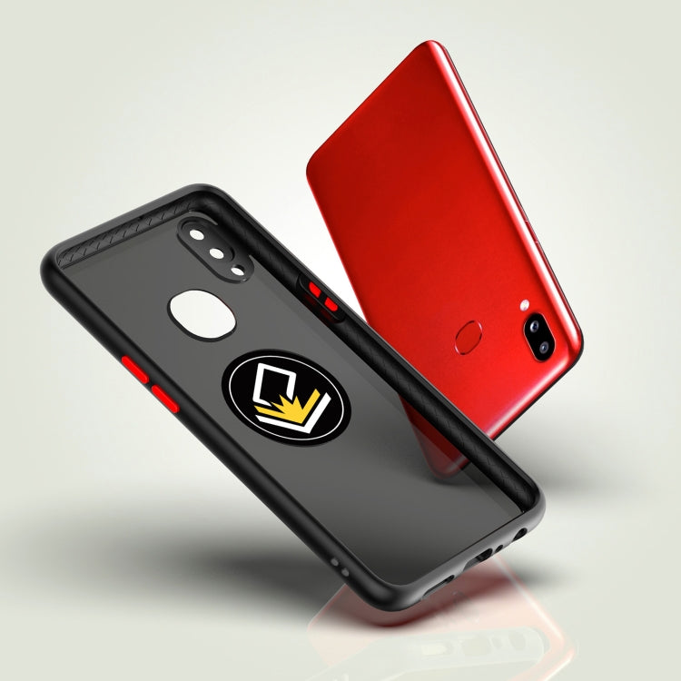 For Samsung Galaxy A10s Q Shadow 1 Series TPU + PC Protective Case with 360 Degrees Rotate Ring Holder
