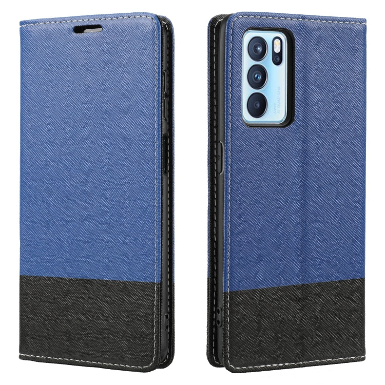 For OPPO A55 5G Cross Texture Magnetic Horizontal Flip Leather Case with Card Slots & Holder & Wallet