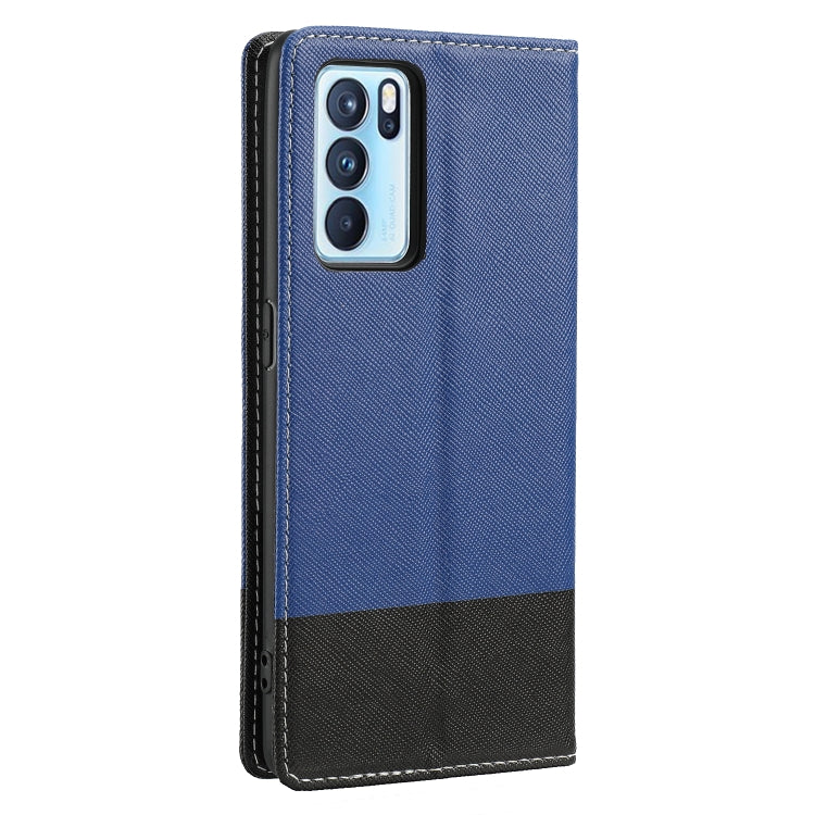 For OPPO A55 5G Cross Texture Magnetic Horizontal Flip Leather Case with Card Slots & Holder & Wallet