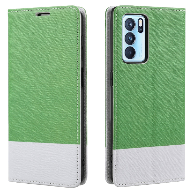 For OPPO A55 5G Cross Texture Magnetic Horizontal Flip Leather Case with Card Slots & Holder & Wallet
