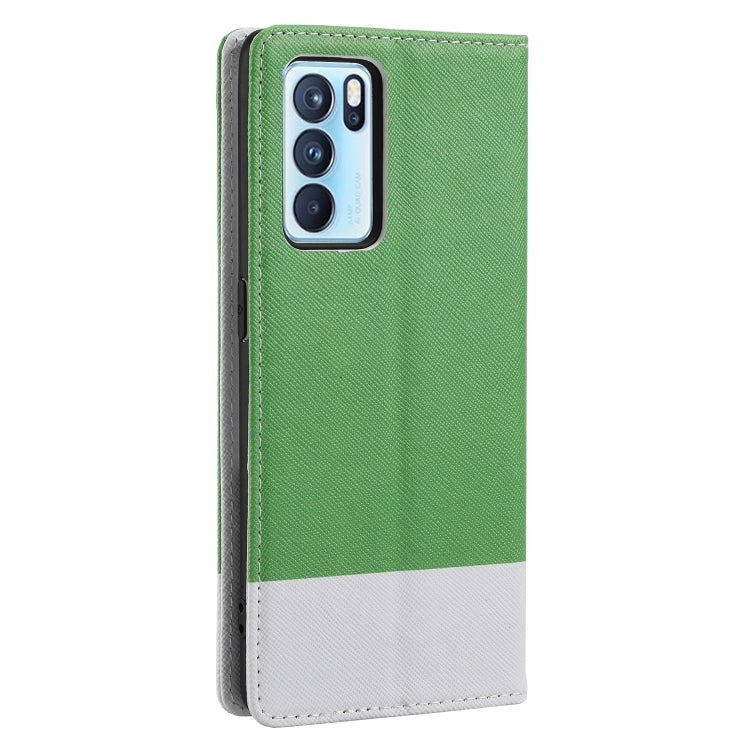 For OPPO A55 5G Cross Texture Magnetic Horizontal Flip Leather Case with Card Slots & Holder & Wallet