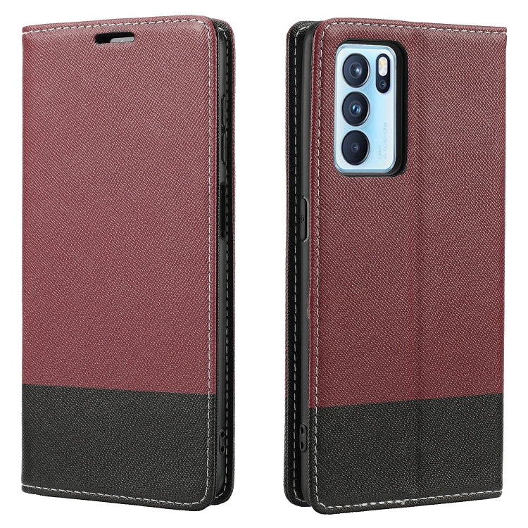 For OPPO A74 5G Cross Texture Magnetic Horizontal Flip Leather Case with Card Slots & Holder & Wallet