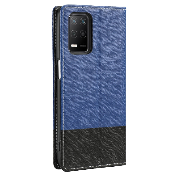 For OPPO Realme 8 5G Cross Texture Magnetic Horizontal Flip Leather Case with Card Slots & Holder & Wallet
