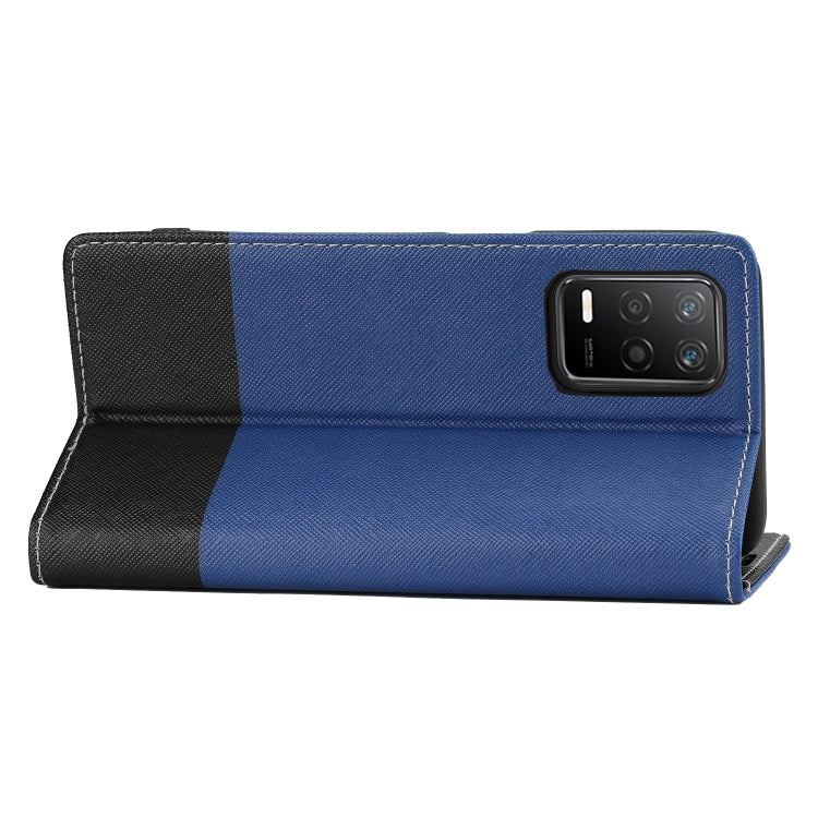 For OPPO Realme 8 5G Cross Texture Magnetic Horizontal Flip Leather Case with Card Slots & Holder & Wallet