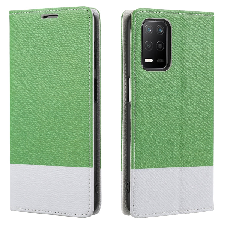 For OPPO Realme 8 5G Cross Texture Magnetic Horizontal Flip Leather Case with Card Slots & Holder & Wallet