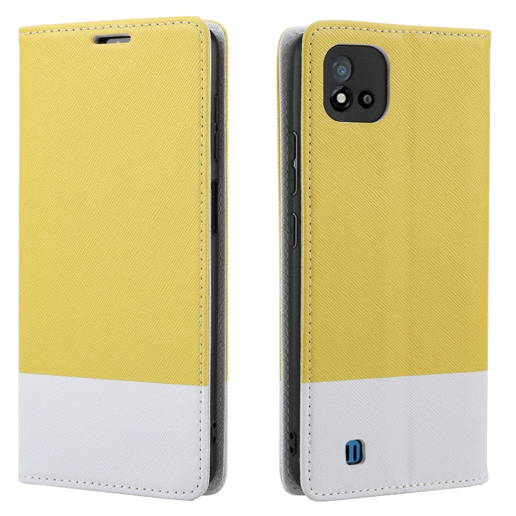 For OPPO Realme C15 Cross Texture Magnetic Horizontal Flip Leather Case with Card Slots & Holder & Wallet