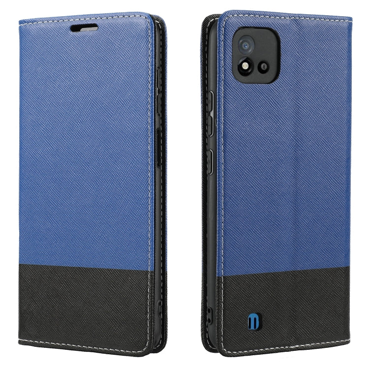 For OPPO Realme C15 Cross Texture Magnetic Horizontal Flip Leather Case with Card Slots & Holder & Wallet