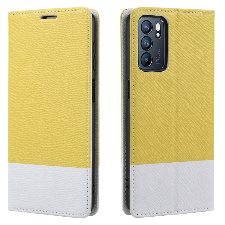 For OPPO Reno6 5G Cross Texture Magnetic Horizontal Flip Leather Case with Card Slots & Holder & Wallet