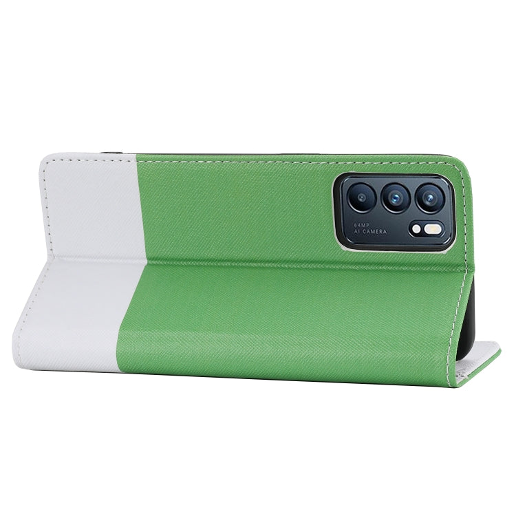 For OPPO Reno6 5G Cross Texture Magnetic Horizontal Flip Leather Case with Card Slots & Holder & Wallet