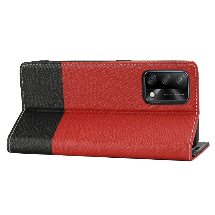 For OPPO A74 Cross Texture Magnetic Horizontal Flip Leather Case with Card Slots & Holder & Wallet