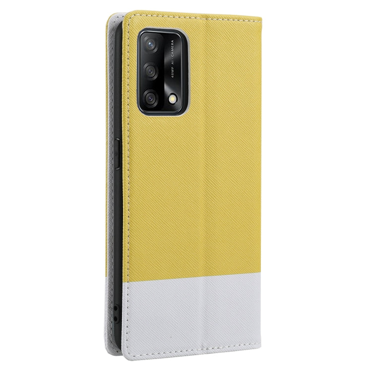For OPPO A74 Cross Texture Magnetic Horizontal Flip Leather Case with Card Slots & Holder & Wallet