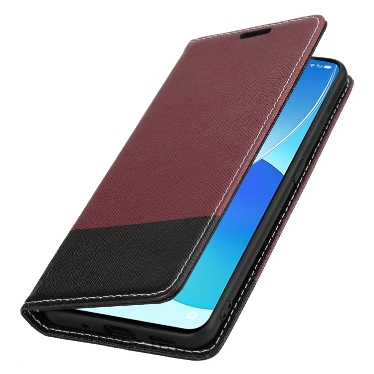 For OPPO A74 Cross Texture Magnetic Horizontal Flip Leather Case with Card Slots & Holder & Wallet