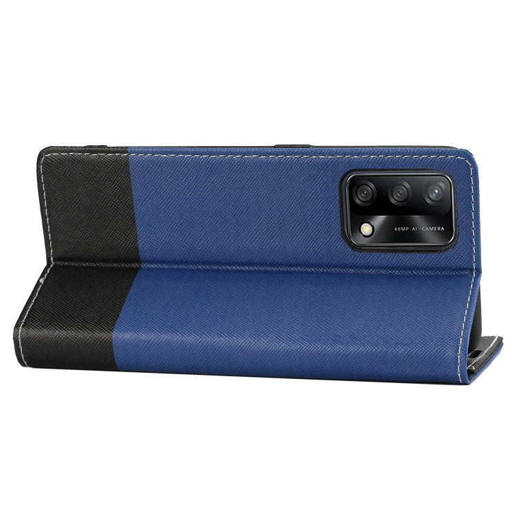 For OPPO A74 Cross Texture Magnetic Horizontal Flip Leather Case with Card Slots & Holder & Wallet
