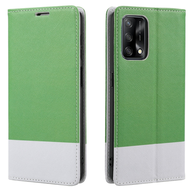For OPPO A74 Cross Texture Magnetic Horizontal Flip Leather Case with Card Slots & Holder & Wallet
