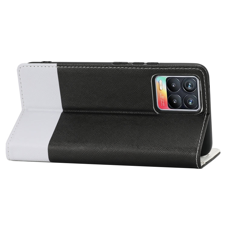 For OPPO Realme 8 Cross Texture Magnetic Horizontal Flip Leather Case with Card Slots & Holder & Wallet