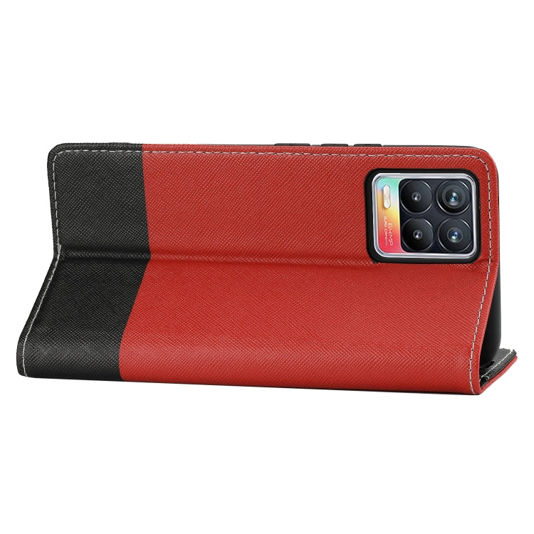 For OPPO Realme 8 Cross Texture Magnetic Horizontal Flip Leather Case with Card Slots & Holder & Wallet