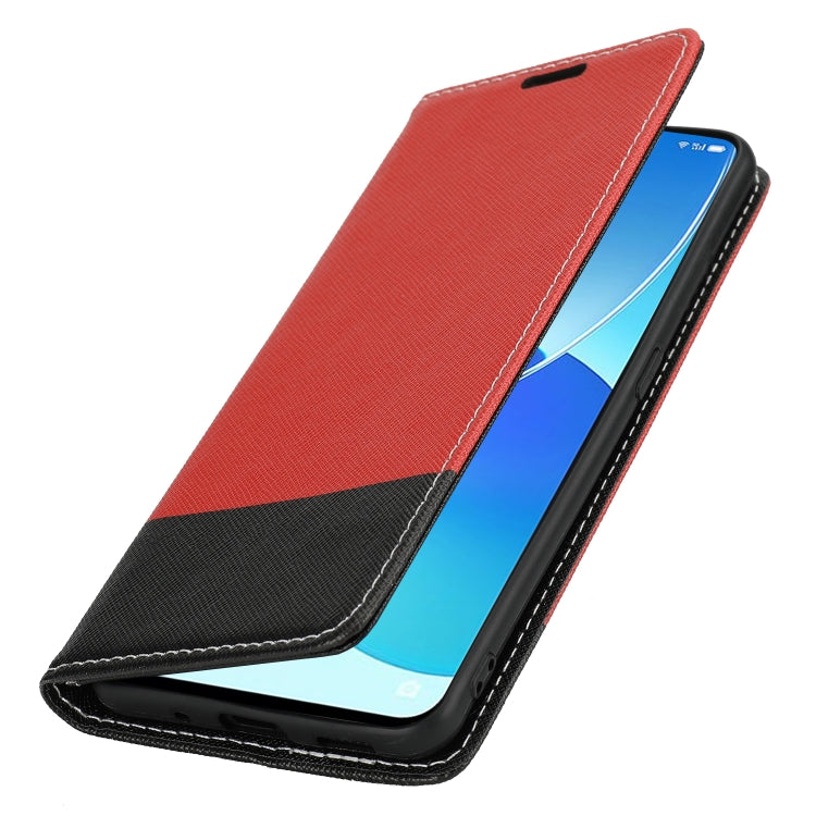 For OPPO Realme 8 Cross Texture Magnetic Horizontal Flip Leather Case with Card Slots & Holder & Wallet