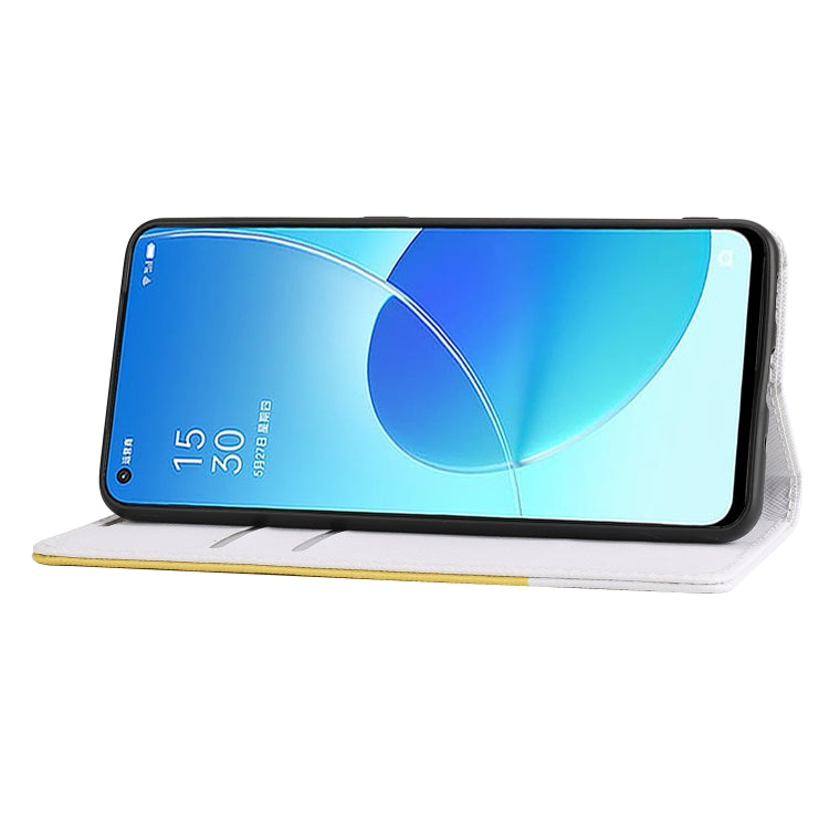 For OPPO Realme 8 Cross Texture Magnetic Horizontal Flip Leather Case with Card Slots & Holder & Wallet