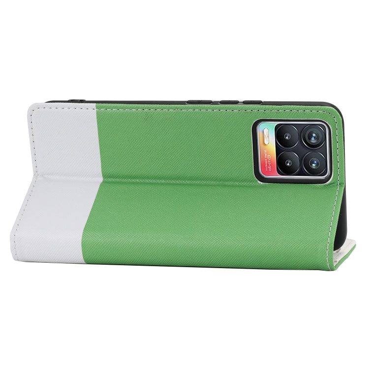 For OPPO Realme 8 Cross Texture Magnetic Horizontal Flip Leather Case with Card Slots & Holder & Wallet