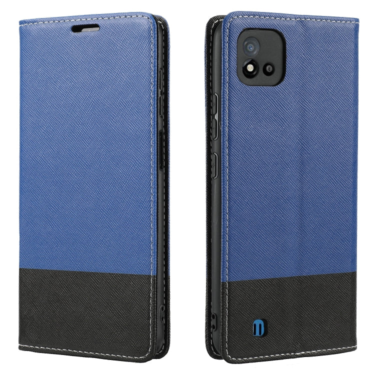 For OPPO Realme C11 2021 Cross Texture Magnetic Horizontal Flip Leather Case with Card Slots & Holder & Wallet