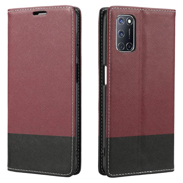 For OPPO A52 Cross Texture Magnetic Horizontal Flip Leather Case with Card Slots & Holder & Wallet