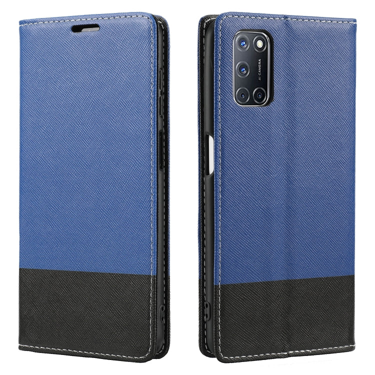 For OPPO A52 Cross Texture Magnetic Horizontal Flip Leather Case with Card Slots & Holder & Wallet