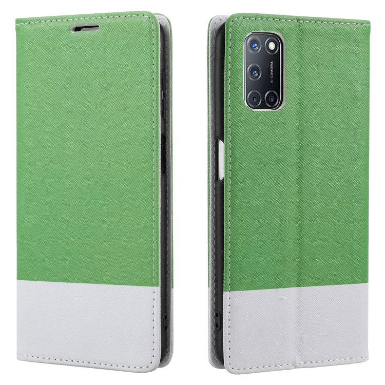 For OPPO A52 Cross Texture Magnetic Horizontal Flip Leather Case with Card Slots & Holder & Wallet