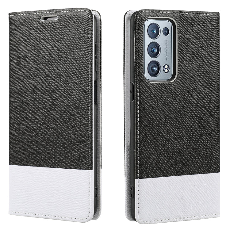 For OPPO Reno6 Pro+ 5G Cross Texture Magnetic Horizontal Flip Leather Case with Card Slots & Holder & Wallet
