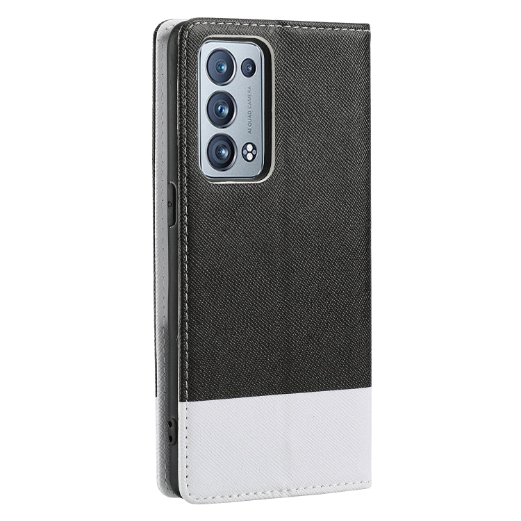 For OPPO Reno6 Pro+ 5G Cross Texture Magnetic Horizontal Flip Leather Case with Card Slots & Holder & Wallet