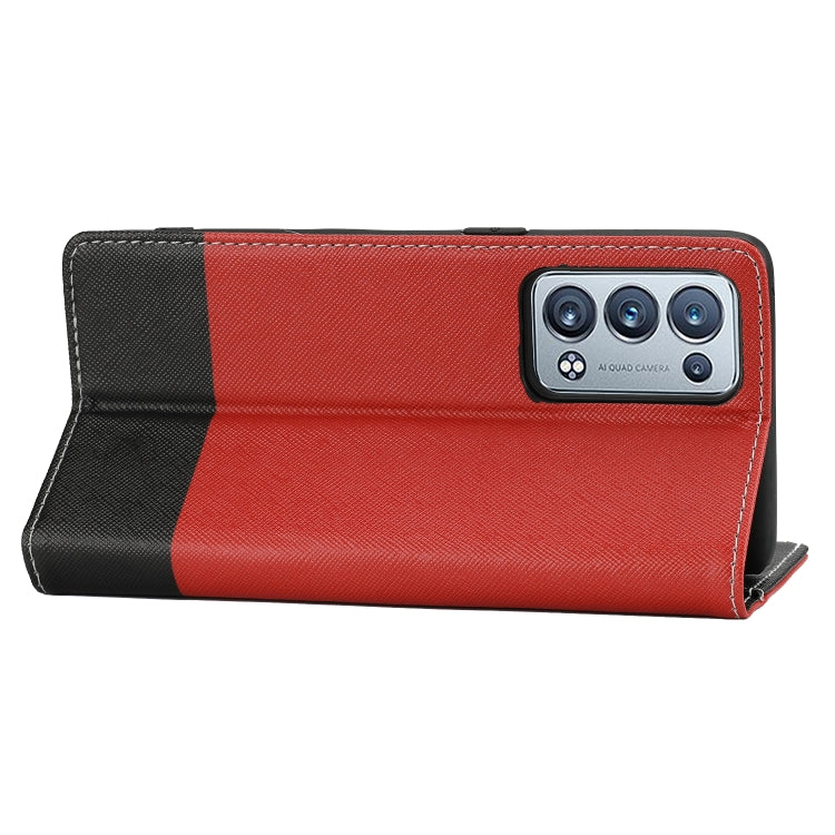 For OPPO Reno6 Pro+ 5G Cross Texture Magnetic Horizontal Flip Leather Case with Card Slots & Holder & Wallet