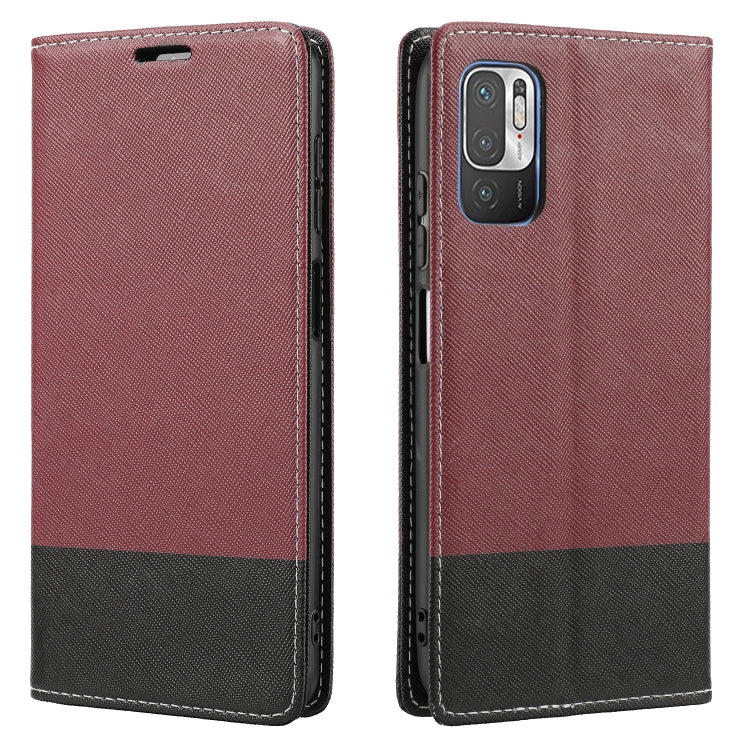 For Xiaomi Redmi Note 10 5G Cross Texture Magnetic Horizontal Flip Leather Case with Card Slots & Holder & Wallet
