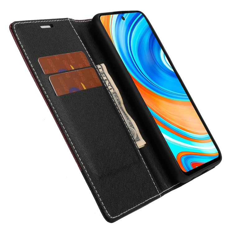 For Xiaomi Redmi Note 10 Pro Cross Texture Magnetic Horizontal Flip Leather Case with Card Slots & Holder & Wallet