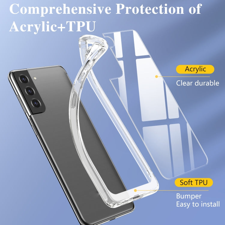 For Samsung Galaxy S21+ 5G Acrylic + TPU Accurate Hole Transparent Shockproof Case