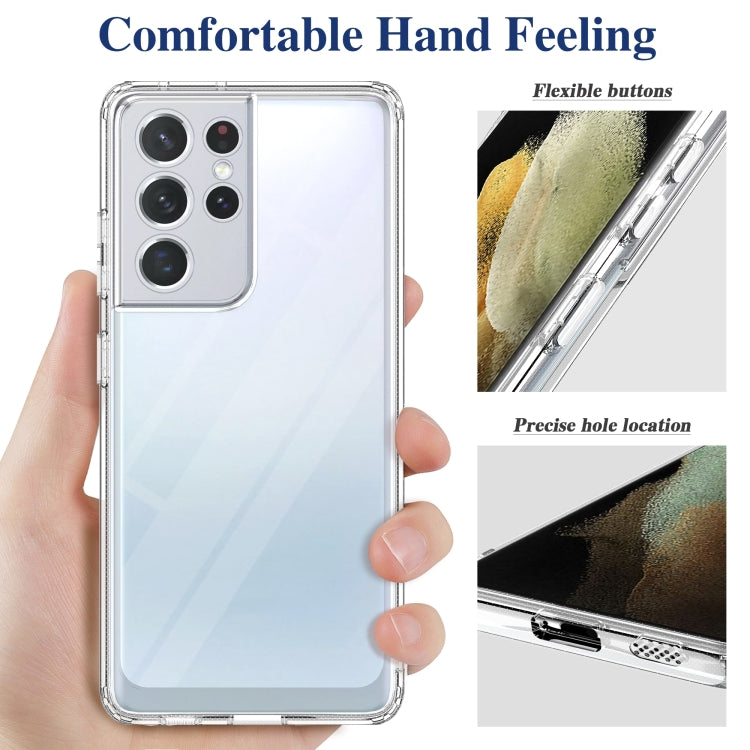 For Samsung Galaxy S21 Ultra 5G Acrylic + TPU Accurate Hole Transparent Shockproof Case