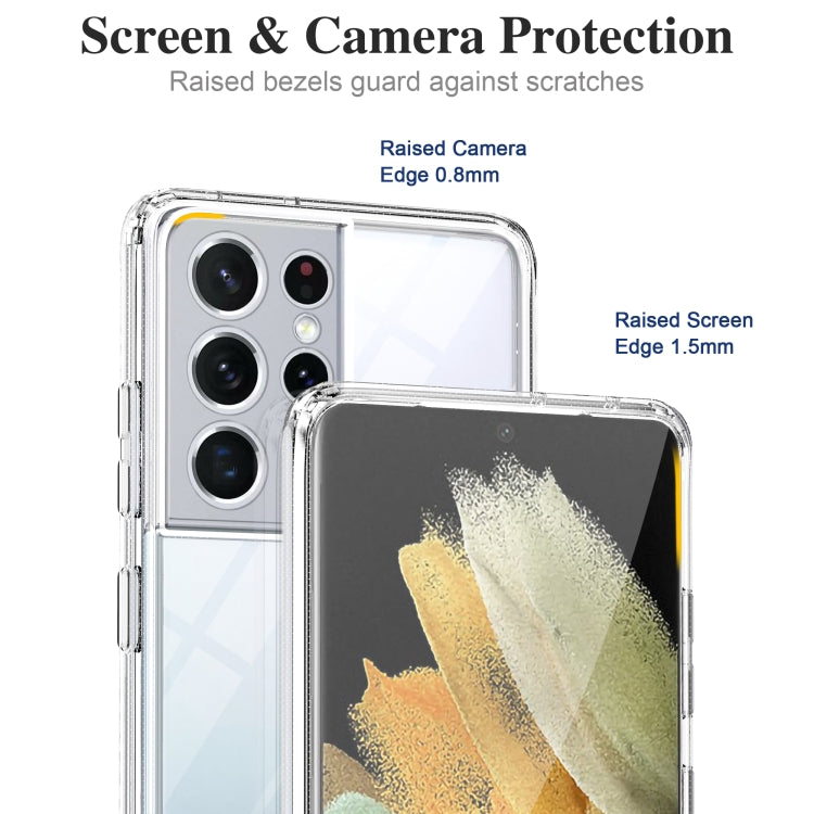 For Samsung Galaxy S21 Ultra 5G Acrylic + TPU Accurate Hole Transparent Shockproof Case