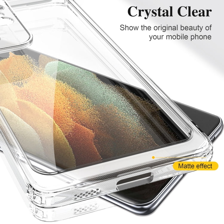 For Samsung Galaxy S21 Ultra 5G Acrylic + TPU Accurate Hole Transparent Shockproof Case