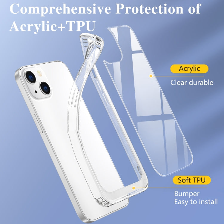 For iPhone 13 Acrylic + TPU Accurate Hole Transparent Shockproof Case