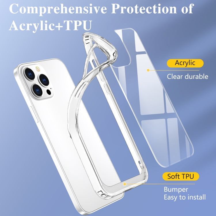 For iPhone 13 Pro Max Acrylic + TPU Accurate Hole Transparent Shockproof Case
