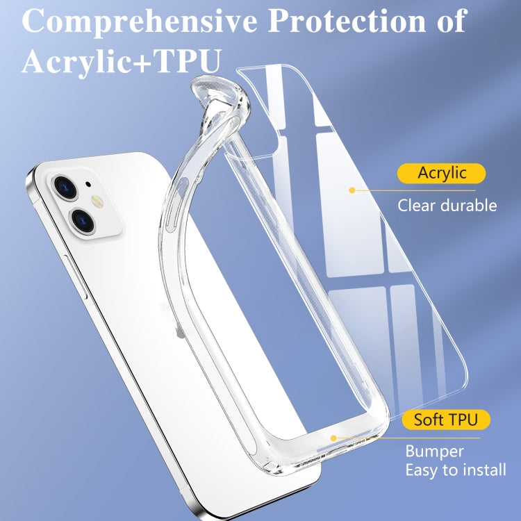 For iPhone 12 Acrylic + TPU Accurate Hole Transparent Shockproof Case