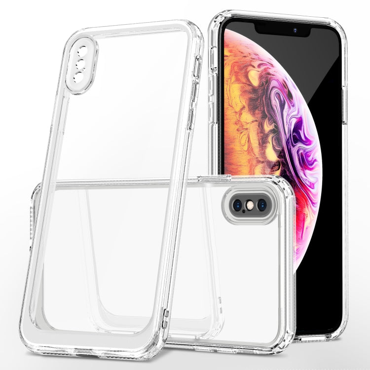 For iPhone X / XS Acrylic + TPU Accurate Hole Transparent Shockproof Case