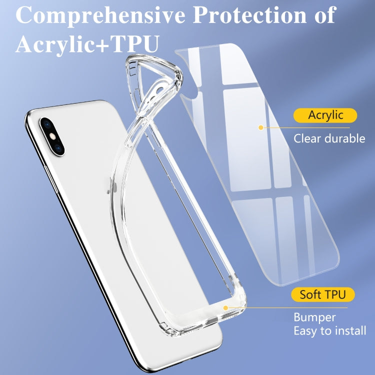 For iPhone X / XS Acrylic + TPU Accurate Hole Transparent Shockproof Case