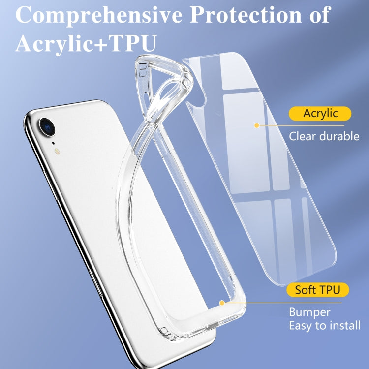 For iPhone XR Acrylic + TPU Accurate Hole Transparent Shockproof Case