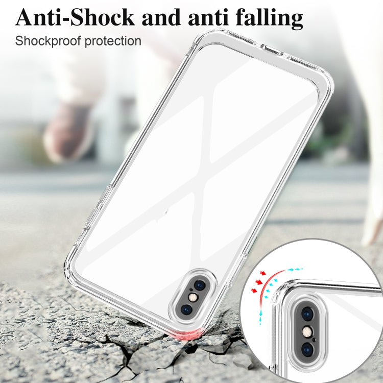 For iPhone XS Max Acrylic + TPU Accurate Hole Transparent Shockproof Case