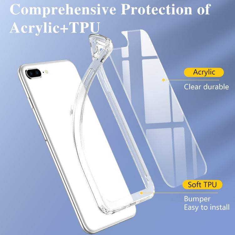Acrylic + TPU Accurate Hole Transparent Shockproof Case For iPhone 8 Plus / 7 Plus