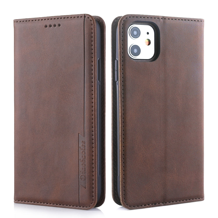 For iPhone 11 Diaobaolee Gemini Magnetic Buckle Horizontal Flip Leather Case with Holder & Card Slots